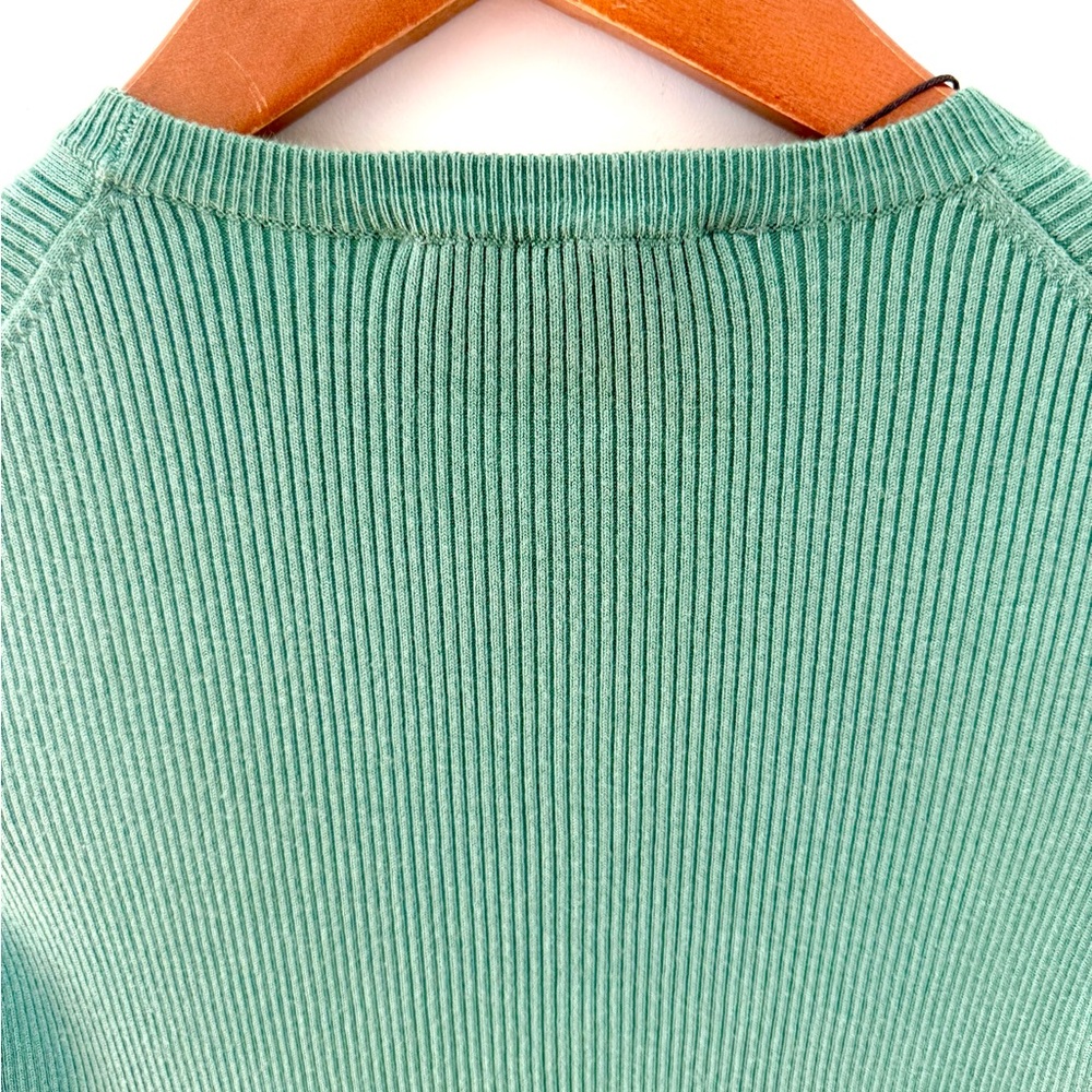 ZARA Women Ribbed Top Blouse Shirts ๐ pistachio green color Size S layer top - Picture 4 of 14